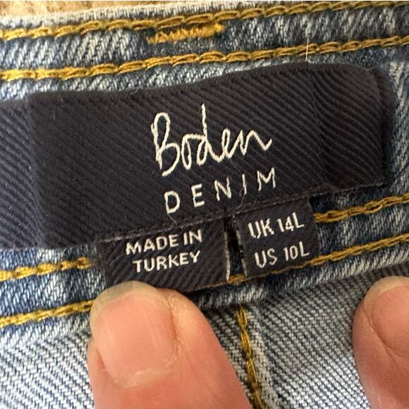 BODEN Denim Patch Pocket Mini Skirt - Picture 5 of 7